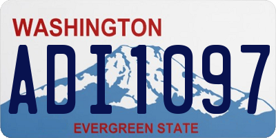 WA license plate ADI1097