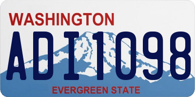 WA license plate ADI1098