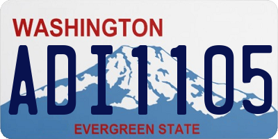 WA license plate ADI1105