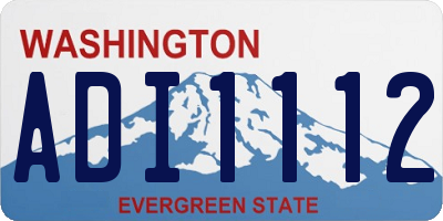 WA license plate ADI1112