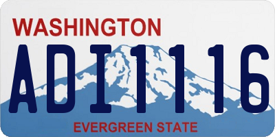 WA license plate ADI1116