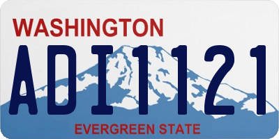 WA license plate ADI1121