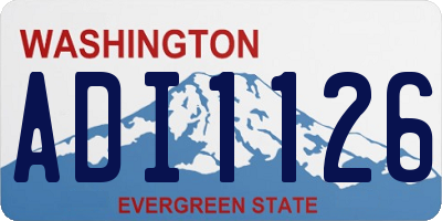 WA license plate ADI1126