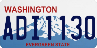 WA license plate ADI1130