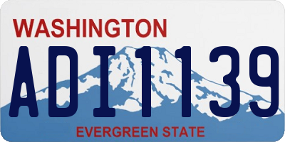 WA license plate ADI1139