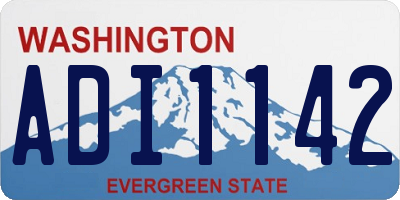 WA license plate ADI1142