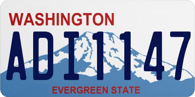 WA license plate ADI1147