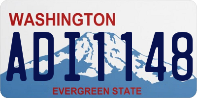 WA license plate ADI1148