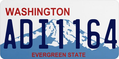 WA license plate ADI1164