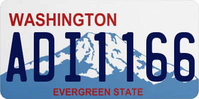 WA license plate ADI1166