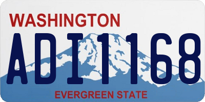 WA license plate ADI1168