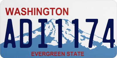 WA license plate ADI1174