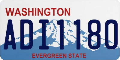 WA license plate ADI1180