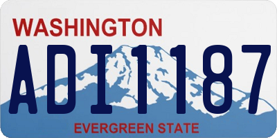 WA license plate ADI1187