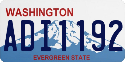 WA license plate ADI1192