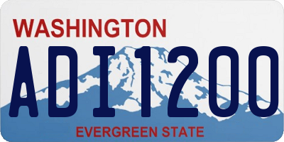WA license plate ADI1200