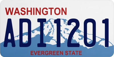 WA license plate ADI1201