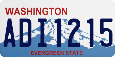 WA license plate ADI1215
