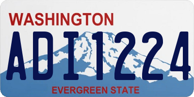 WA license plate ADI1224