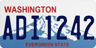 WA license plate ADI1242