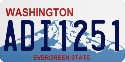 WA license plate ADI1251