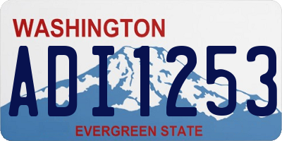 WA license plate ADI1253