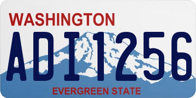 WA license plate ADI1256