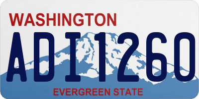 WA license plate ADI1260