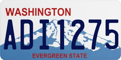 WA license plate ADI1275