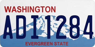 WA license plate ADI1284