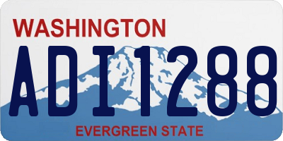 WA license plate ADI1288