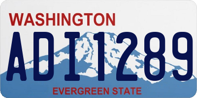 WA license plate ADI1289