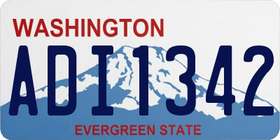 WA license plate ADI1342