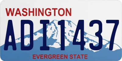 WA license plate ADI1437