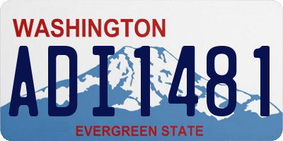 WA license plate ADI1481