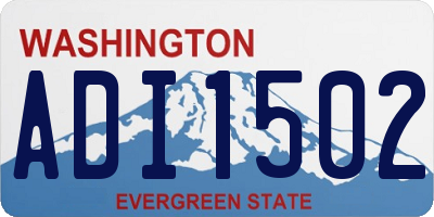 WA license plate ADI1502