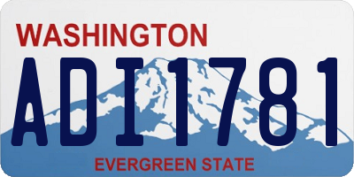WA license plate ADI1781