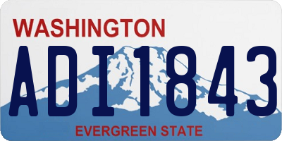 WA license plate ADI1843