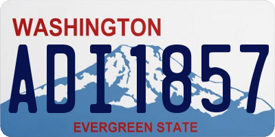 WA license plate ADI1857