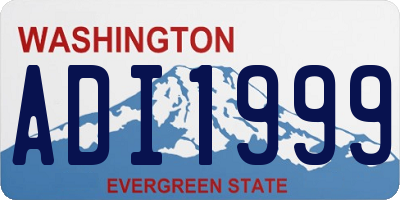 WA license plate ADI1999