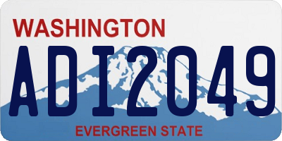 WA license plate ADI2049
