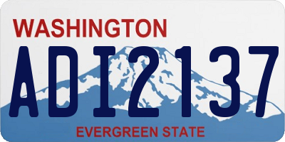 WA license plate ADI2137