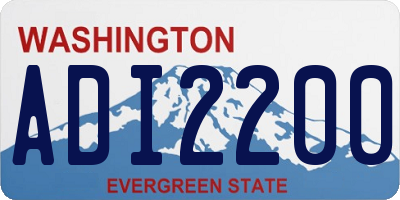 WA license plate ADI2200