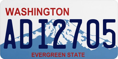 WA license plate ADI2705
