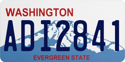 WA license plate ADI2841
