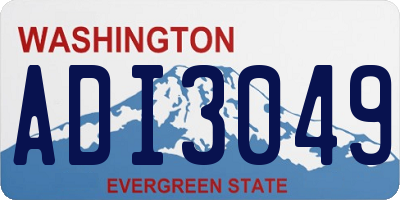 WA license plate ADI3049