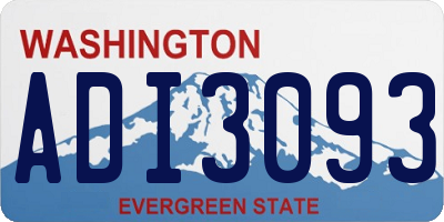 WA license plate ADI3093