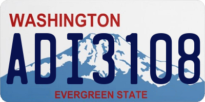 WA license plate ADI3108