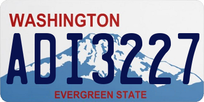 WA license plate ADI3227