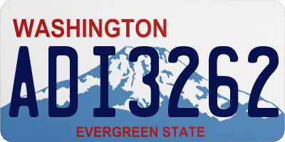 WA license plate ADI3262